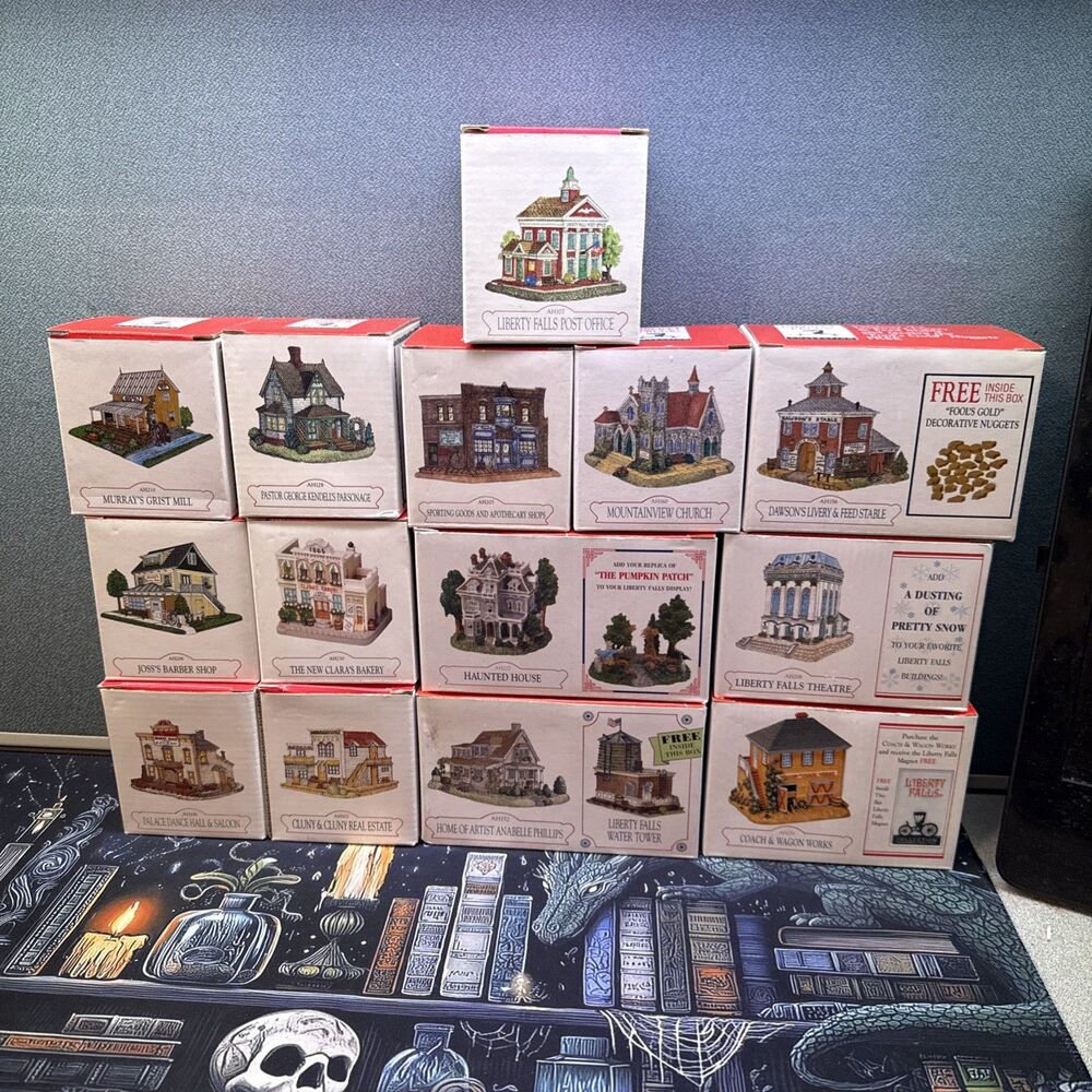 Liberty Falls Miniature Buildings For Train Sets Villages Lot Of 14
